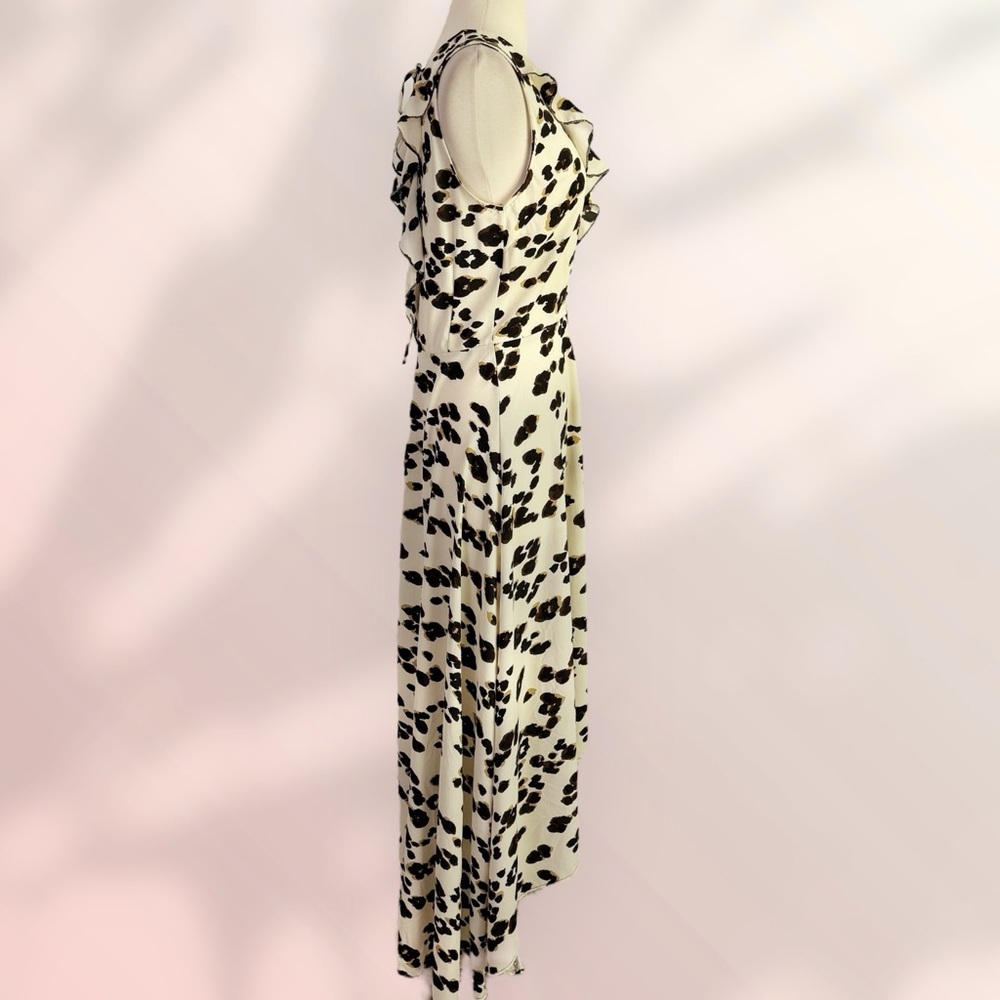 AX Paris Cream Maxi Dress with Black and Brown Spot Print - Picture 5 of 10